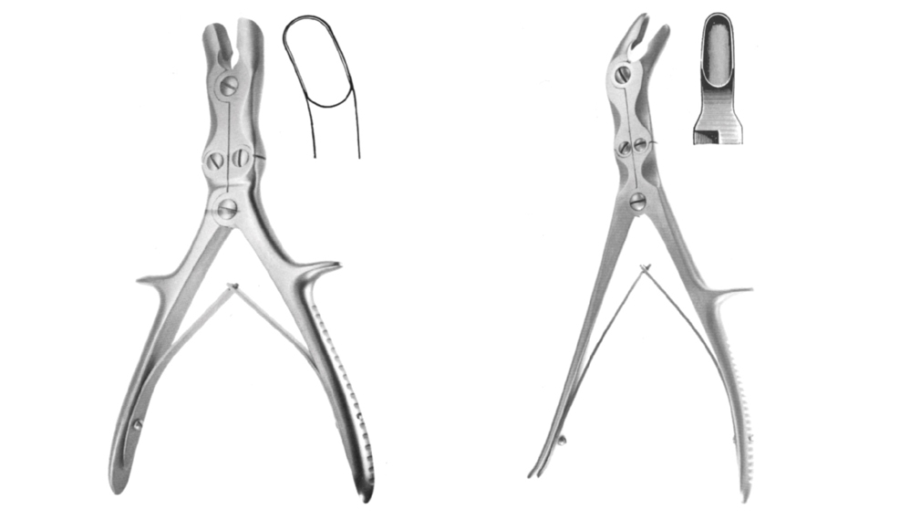 Stille-Luer Bone Rongeur, Double-Action, Jaws 10.0 Mm Wide, Curved, 10 1/2" (26.5 Cm)